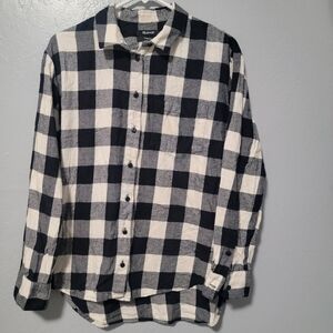 MADEWELL #M Plaid Black and White Men's Shirt